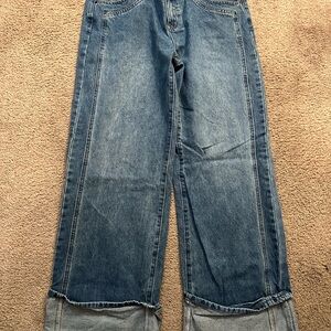 Edikted Vesper Cuffed Low Rise Baggy Jeans